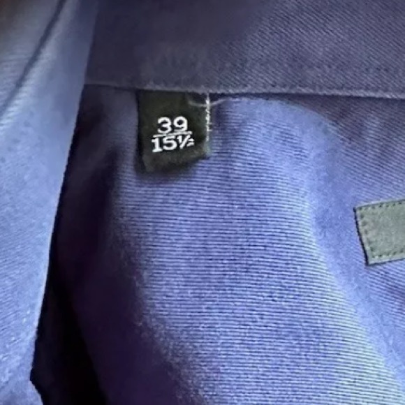 Gucci Duke Mens Button Down Dress Shirt, Blue Double Front Pocket Sz 39/15.5 - Picture 5 of 10